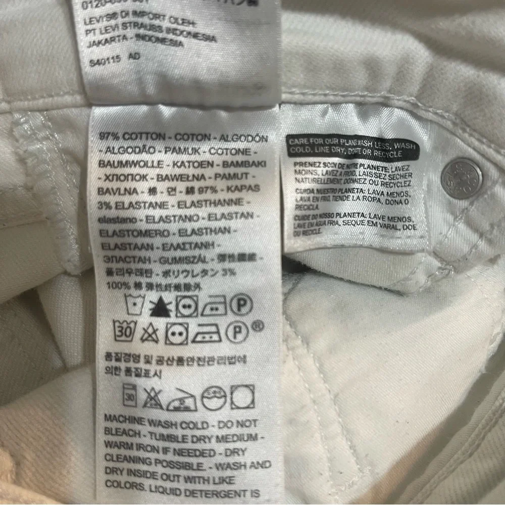 Levi’s White 311 Shaping Skinny Denim Jeans Size 26 - Picture 11 of 11